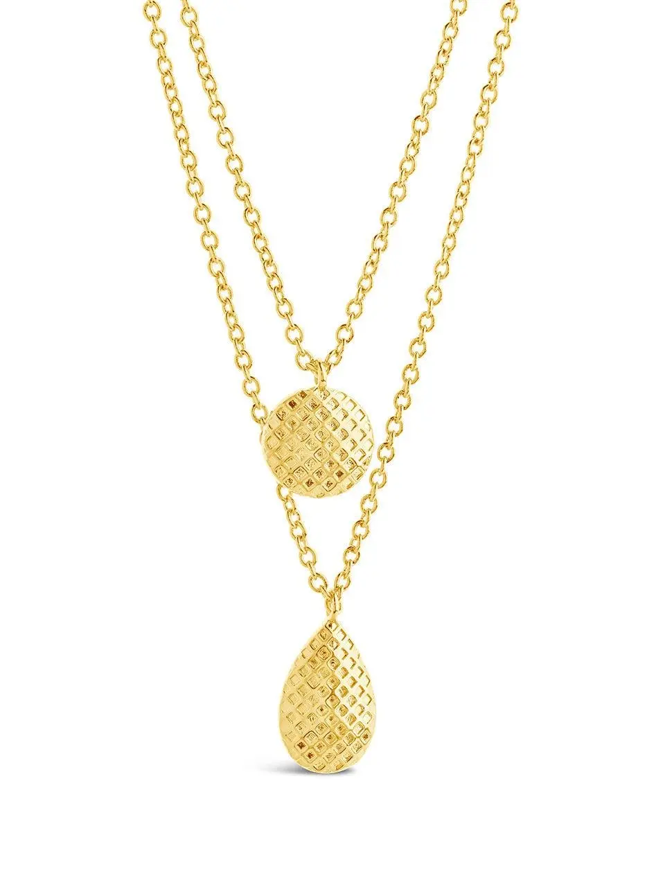 Aldari Textured Layered Chain Necklace