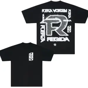 Fuerza Regida Grunge Graphic T-Shirt, Soft Cotton Blend Shirt with Bold "R" and Logo Design, Urban Streetwear Apparel for Men & Women, Perfect Gift for Music Fans
