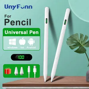 Active Capacitive Stylus Pen With LED Digital Battery Percentage Display High Precision Low Latency Touch Pencil Compatible With iPad iOS Android Windows Smart Phone Tablet Smooth Writing Drawing Pen With Spare Nibs & USB Charging, Usb Rechargeable Stylus