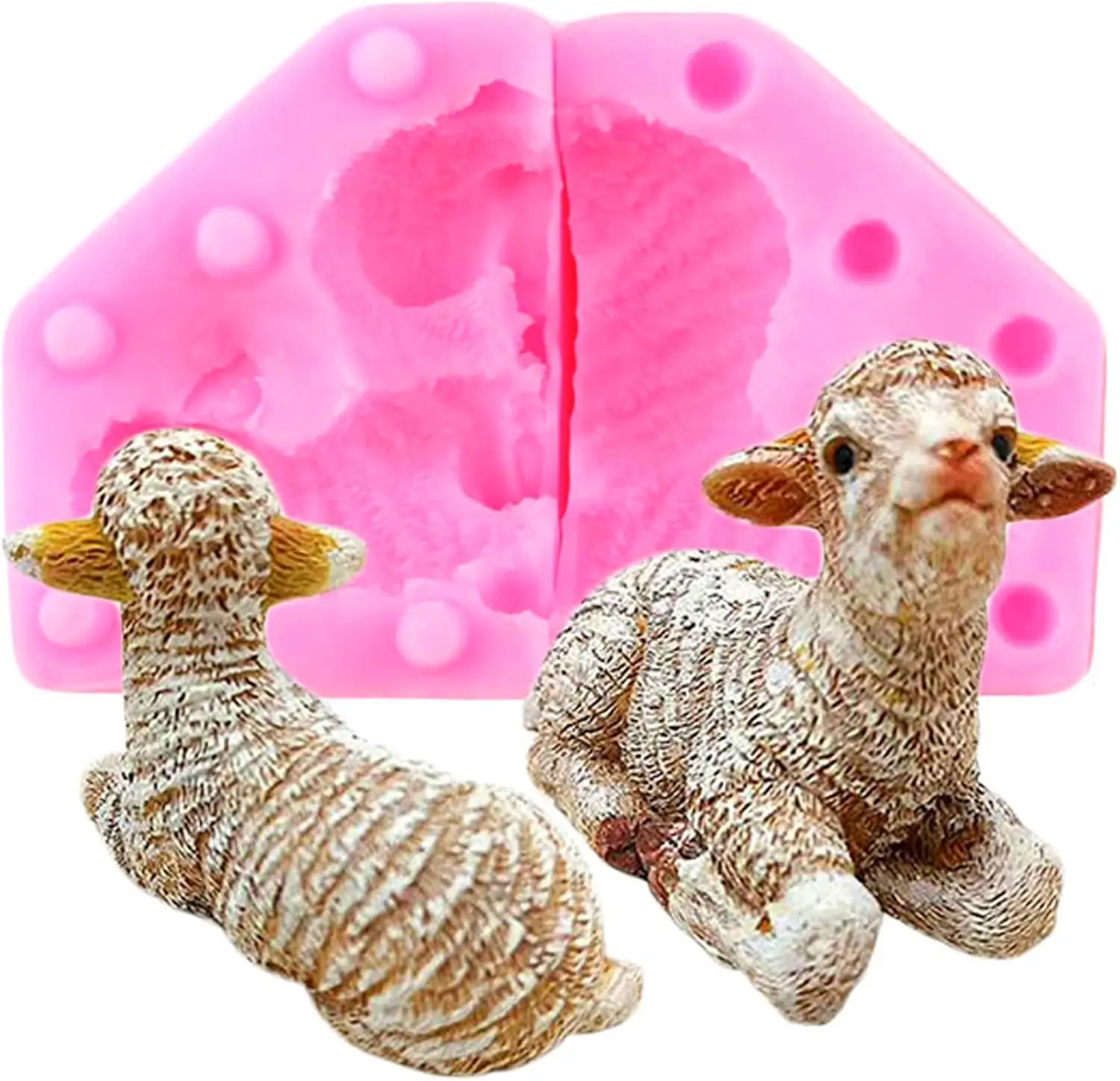 Mini 3D Sheep Fondant  Mold Cake Sugar Craft  Candy Baking Pastry Tools Candle Soap Mold Plaster  Polymer Clay Mould