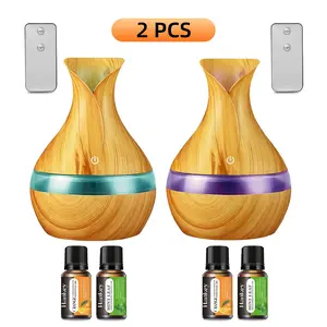 2PCS 300ml Humidifier & Diffuser with Remote, Auto Shut-Off, 7-Color Light, Ultra Quiet for Bedroom, Home, Office, Gift