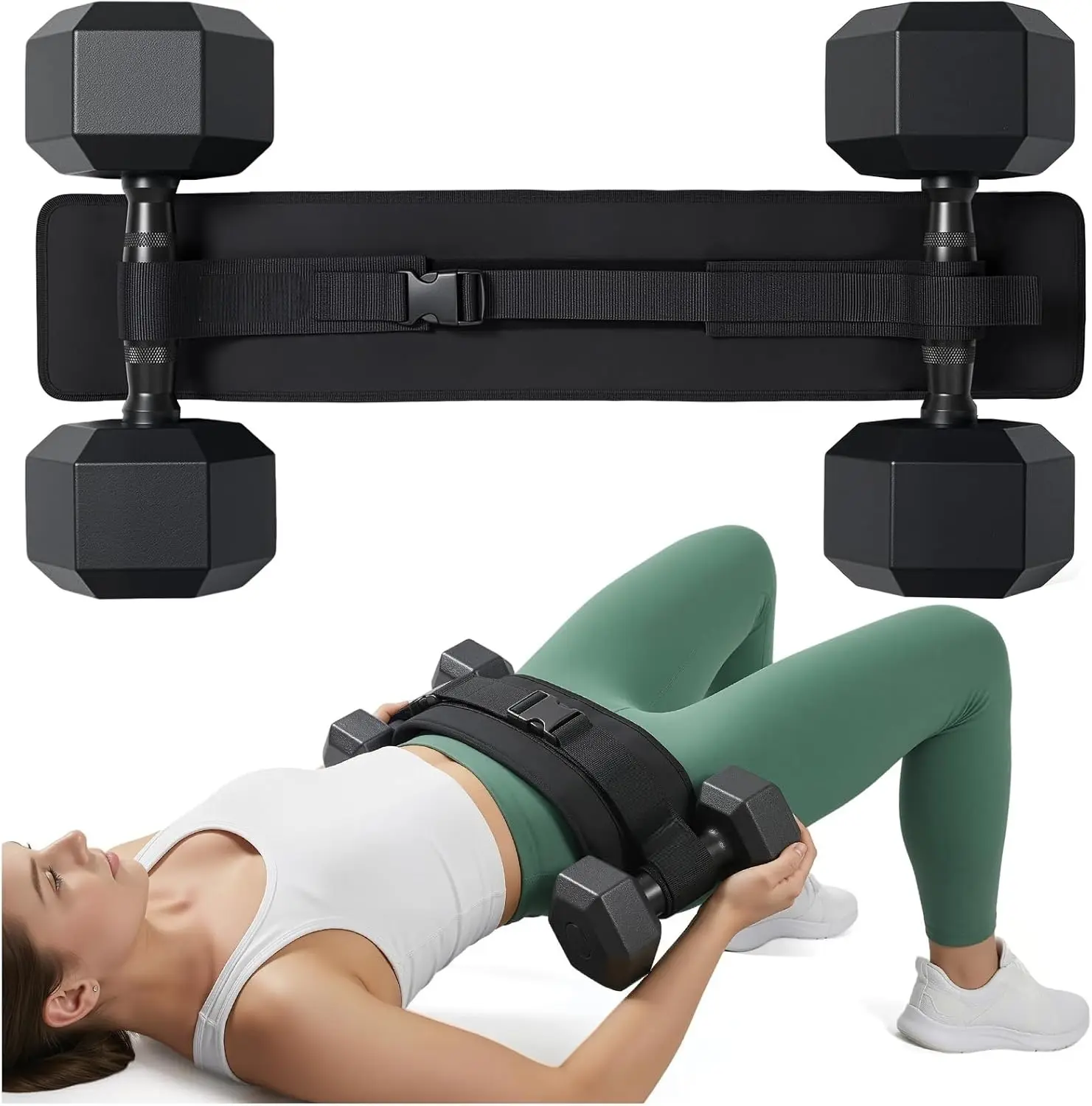 Hip Thrust Belt, Slip-Resistant Padding Hip Thrusts Belt for Gym or Home Workouts