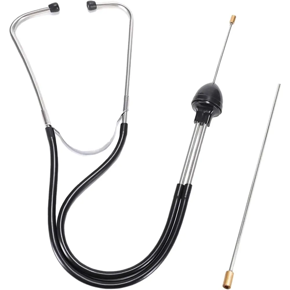 Automotive Mechanic Stethoscope - Stainless Steel Engine Diagnostic Tool with Mechanical Probe, Threaded Extension, Set Includes Probes for Cars, Trucks, SUVs, Motorcycles