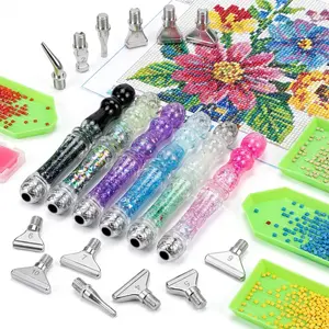 1Pc Liquid Sand Diamond Painting Pen Set, Glitter Resin Drill Pen, Dual Tip Diamond Art Tool, Ergonomic Craft Pen, Cute DIY Gift for Crafters