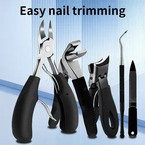 Ingrown Toenail Clipper Set for Thick Nails - Heavy-Duty Podiatrist Grade, Stainless Steel Blades with Easy Grip Handle - Perfect for Men & Adults Manicure Pedicure Remover Cutics