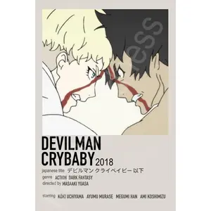 Devil Man Crybaby Anime Polaroid Inspired Keychain
