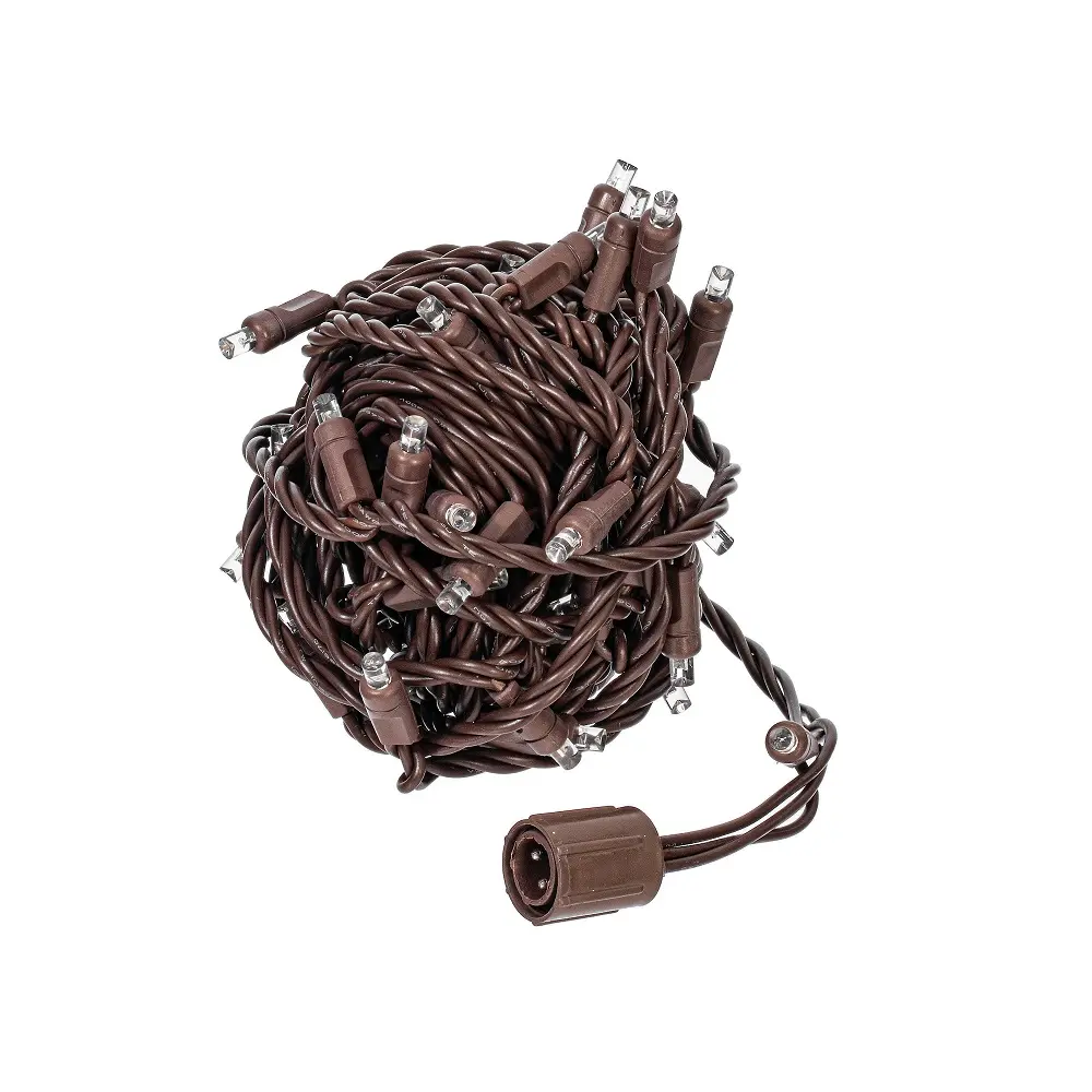 Vickerman X6B6659 UL Listed Light Set - 50 Pure White Single Mold Non-Rectified Coaxial LED, 25 ft Wide Angle, String Lights Christmas Decor, LED Glowing Christmas Decor with Safety Labels, Ul Or Safety Labels