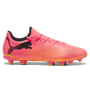 PUMA Mens Future 7 Play Soccer Cleats Cleated, Turf - Orange, Pink