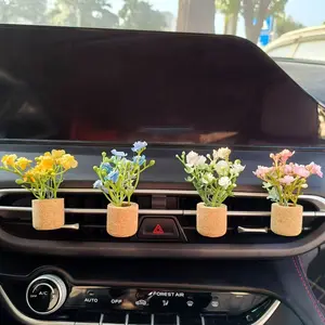 Realistic Plant Pot Car Vent Decor, Interior Decoration Gift for Friends and Couples, Stylish Automotive Accessory, Perfect Present Idea