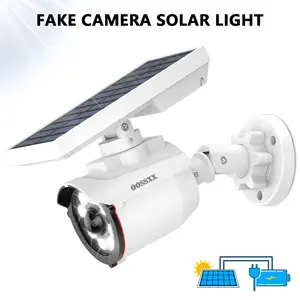 {Wire Free Fake Security Camera light With One Red Led} Solar Powered Outdoor Spotlight,Floodlight,Motion Detection,IP66 Waterproof Home Business