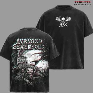 [COLLECTION] Avenged Sevenfold Legacy Shirt | Deathbat Skull Rock Band Graphic Tee, Dark Gothic Metal Aesthetic Design Vintage Washed Oversized Streetwear For Music Fans & Alternative Style Lovers JMJ