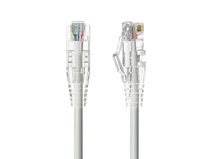 1ft Slim Cat6a 28AWG UTP Ethernet Network Patch Cable, Gray