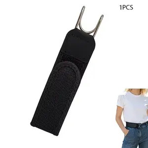 Tactical Hook Elastic Waist Belt, Stretchy Waist Belt, Elastic Stretch Belts, No-Clip Invisible Closure, Velcro Buckle, Suitable for Hunting, Fishing, Camping, Outdoor Activities