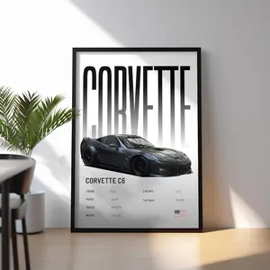 Corvette C6 Poster | Car Print | Hyper Car Poster | Super Car Print | Art Print | Car Poster | Home Decor | Wall Decor