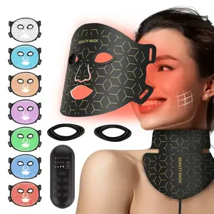 Beauty LED Phototherapy Mask - Infrared Red Light Therapy LED Facial Phototherapy Photorejuvenation Skin Care Wrinkle Reduction Anti-Acne Facial Phototherapy Acne Removal Beauty Device
