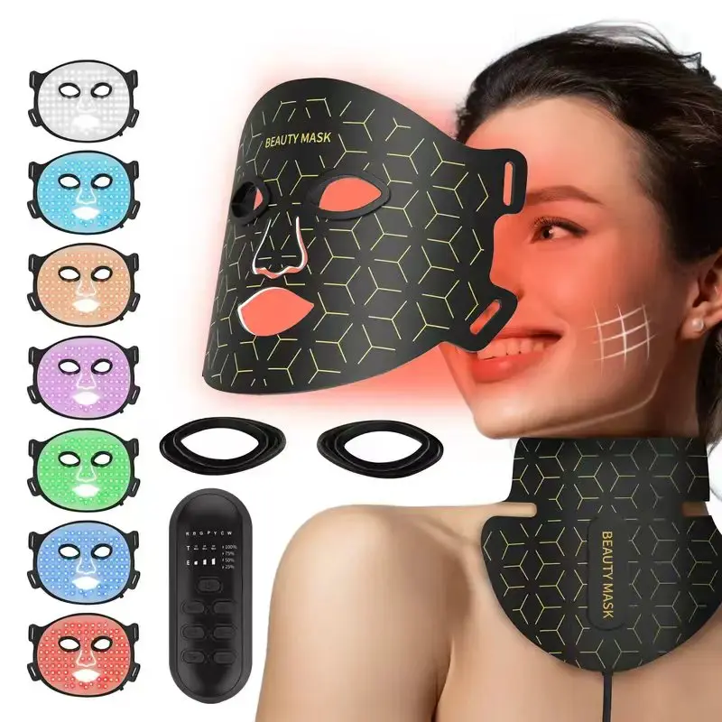 AYYHG LED Facial Mask, Infrared Light Therapy for Skin Repair, Wrinkle Reduction, and Anti-Acne, Phototherapy Device for All Skin Types, Beauty Products, Suitable For All, Rejuvenate, Unisex, Facial Care, Repair Skin