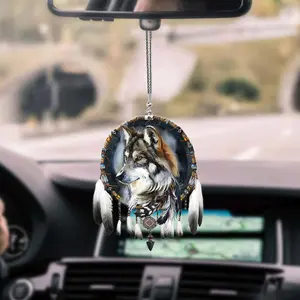 Lasfour Native American Unique Design Car Hanging Flat 2D Ornament