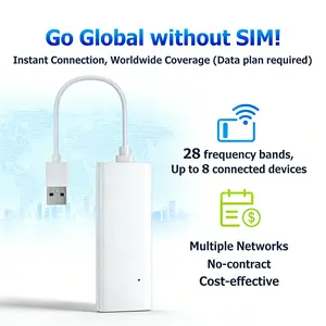 WiFi 6 Mobile Hotspot, No SIM Card Required No Contract, 8 Connected Devices, Multiple Networks, 28 Frequency Bands, Portable Internet for Campers, Motorhomes and Travels, Compatible with Phones/Computers/Car Stereos