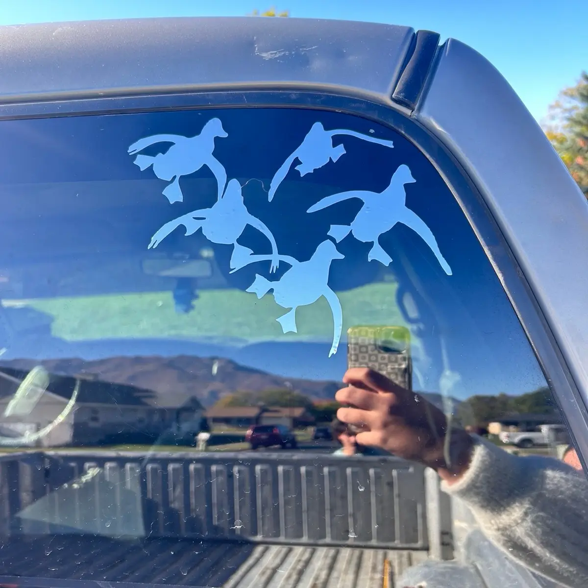 Duck window decal + hunting sticker + flying ducks