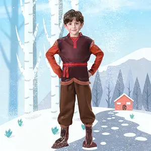 LOEL Boys' Christophe Role-Playing Costume Patchwork Top and Pants with Shoe Covers Halloween Outfit Stage Performance Costume for Kids