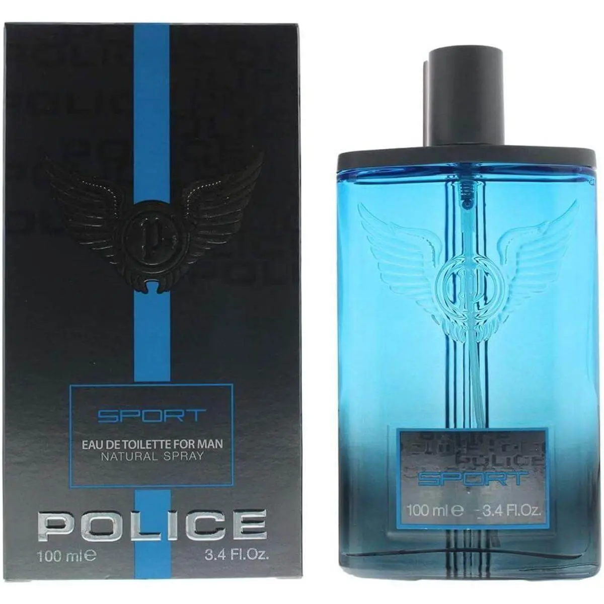 Police Men's Sport-Inspired EDT Fragrance - Alcohol-Based, Mild, Bottle, Masculine, Perfume-Inspired Men's Scent, 3.4 fl oz, New-in-Box Single Item, Alcohol-Based Men's Fragrance, Mild Men's Fragrance