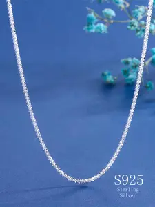 S925 Sterling Silver Fashionable and Shiny Necklace, Elegant and Versatile Sparkling Necklace, High-class Sense of The Collarbone Chain, Suitable for All Seasons, Minimalist Chain Necklace, Jewelry Necklace