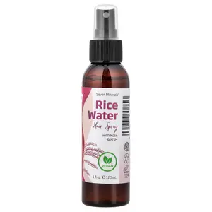 Seven Minerals Rice Water Hair Spray with Rose & MSM, 4 fl oz (120 ml)
