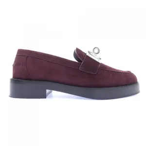 Pre-owned HERMÈS Velvet Small Leather Goods Hermes HOT Oversize Kelly Buckle Chevre Velours Shoes