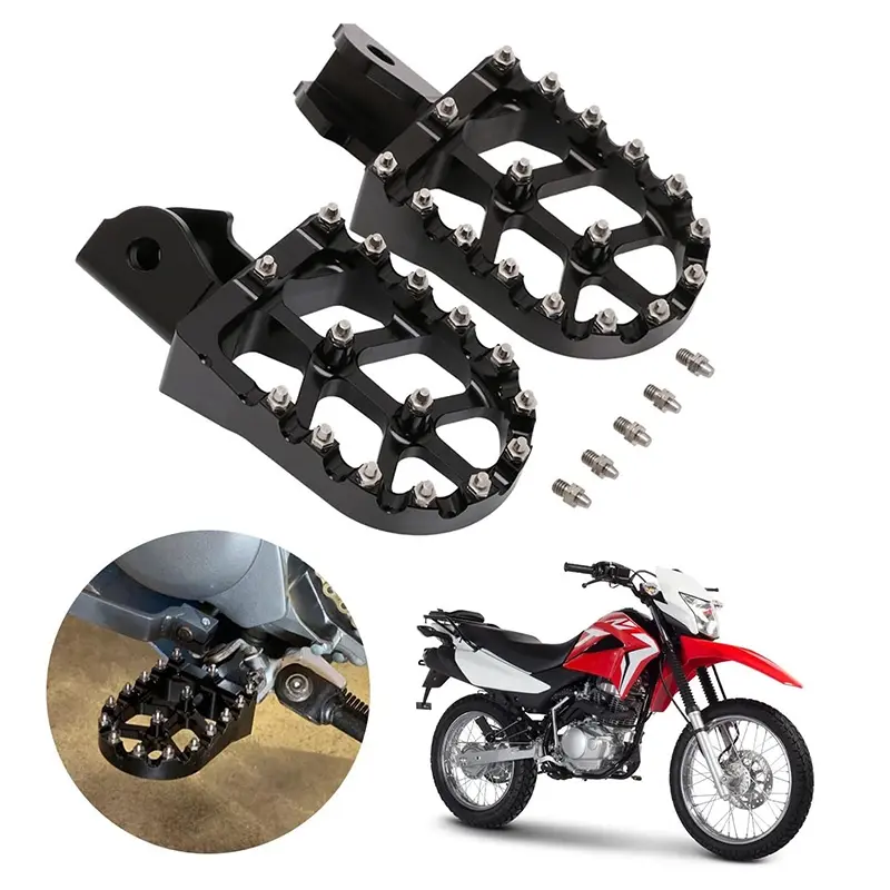 Dirt Bike Foot Pegs Footpegs Foot Pedals Rests CNC for Honda CRF250F 2019-2024 XR150L 2015-2024 CRF150F 2003-2019 CRF230F 2003-2019 Sur Ron S X Hawk 250 Dirt Pit Bike Footrest Motorcycle Parts