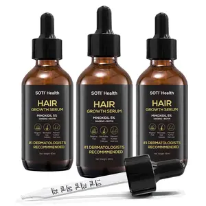 Soti Minoxidil 5% Hair Growth, Hair Loss Regrowth Serum.  Formulated in USA!  Dermatologists Recommended. Extra Strength Formula (3 Pack)