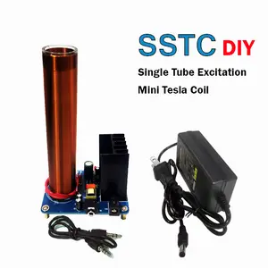 DIY Mini Tesla Coil Plasma Speaker Arc loudspeaker music tesla coil Wireless Transmission Test SSTC
