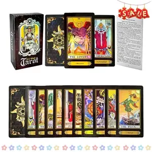 Tarot Cards Deck, 78 Holographic Classic Tarot Cards with Surface Laser with English Edition Guidebook for Beginners (English Edition)