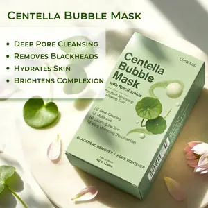 Lima Lab Centella Bubble Mask with Niacinamide – Deep Cleansing Face Mask for Pore Care, Hydrating & Soothing Skin (12 Pack) Facial Cleanser Facial Wash