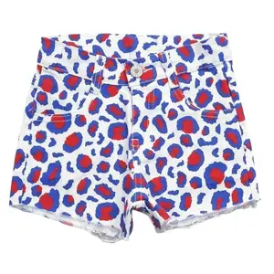 July of 4th leopard Print Girls Short Denim