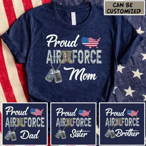 Personalized Proud Air Force Family Shirt, Air Force Mom, Graduation,  Proud Air Force Shirt, Dad P