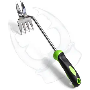 Home FurnishingsHand Weeder Puller Tool, Heavy-Duty Stainless Steel Root Removal Tool With Ergonomic Non-Slip Handle, Manual Dandelion Remover For Garden Lawn Yard, Handheld Weeding Tool For Deep Roots, 1 Pack