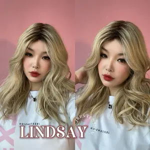 JBEXTENSION 18 Inches Curly Blonde Women Fashion Full Machine Wig LINDSAY【PLUS PERMATEASE】