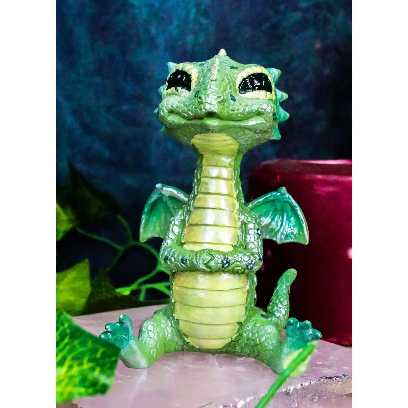 Resin Baby Dinosaur-Dragon Mini Figurine, Small Collector Statue for Office Home Decor