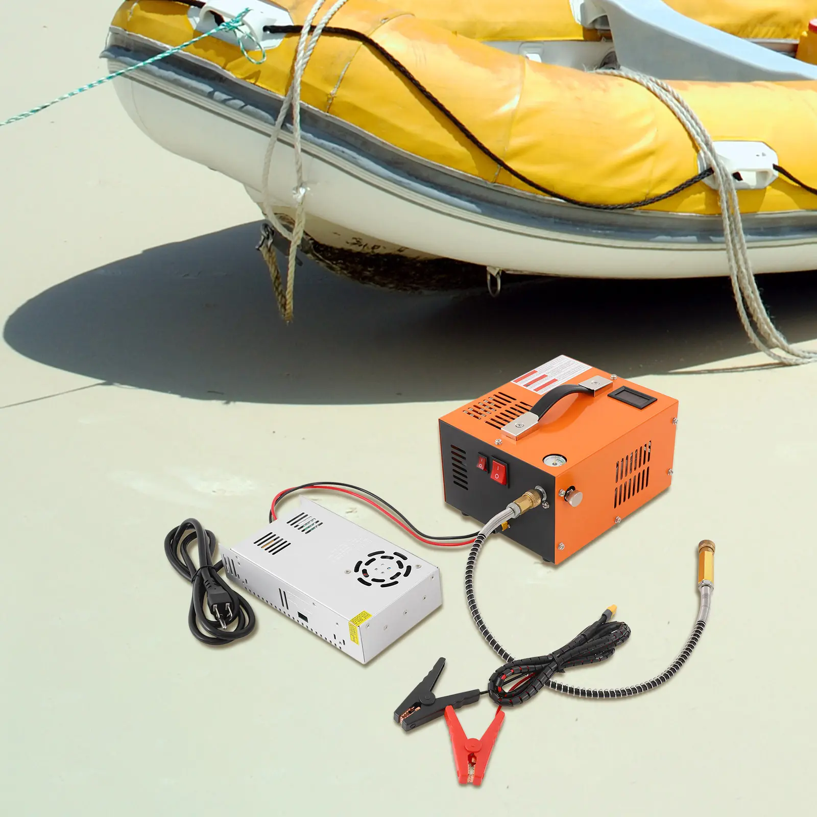 4500 PSI Portable Air Compressor with Brushless Motor & LED Display, 12V DC/110V AC Dual-Power PCP Air Pump for Air Rifles, Air Pistons, Mini Diving Bottles, Fast Inflation & Heat Dissipation summerwins