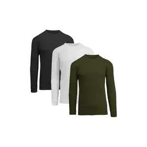 ZMIKS Men’s 3-Pack Waffle-Knit Thermal Crew Neck Shirts