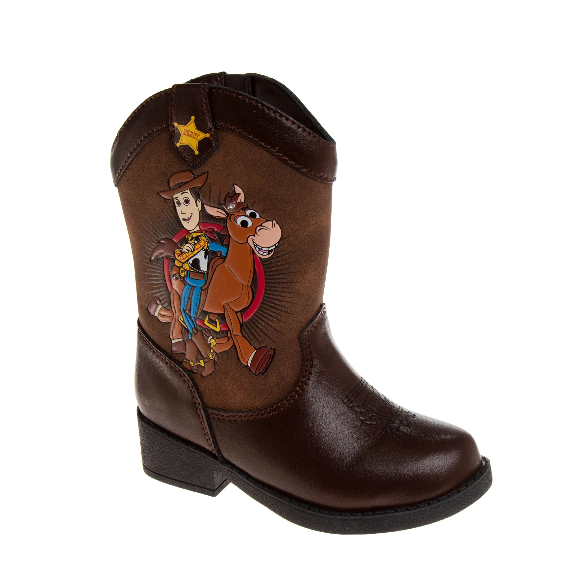 JOSMO KIDS Toddler Boys' Toy Story Western Character Boots, Slip-On with Almond Toe and Durable Sole, Comfortable Footwear for Holidays