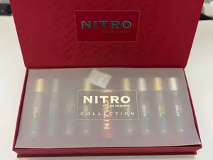 Dumont Nitro Pour Homme Perfume Discovery Set for Men Mini Travel Sprays 8 x 0.34 Fl Oz Liquid Fragrance Collection Nitro Collection