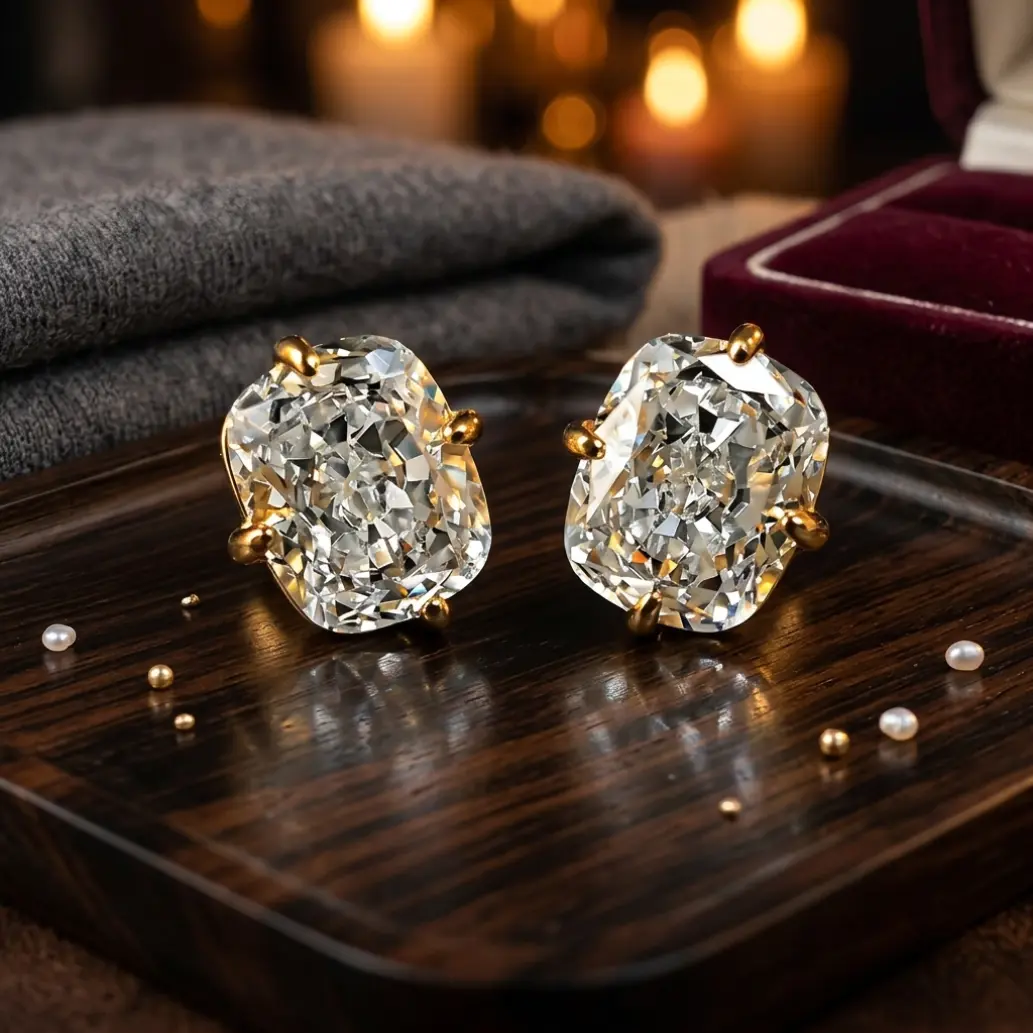 2026 New Romantic Cubic Zirconia Stud Earrings Ear Studs For Women For Party Engagement Anniversary Jewelry Valentine's Day Gift Bride Earrings