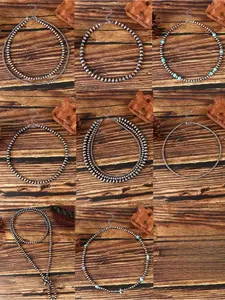 1pc Western Navajo Faux Pearl Choker Necklace Western Beaded Cowgirl Boho Choker Jewelry For Women