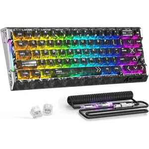 R68 HE Carbon Fiber 8000Hz Rapid Trigger Keyboard, 0.005mm RT Accuracy 68  Wired Gaming Keyboard with  , Adjustable Actuation, Snap Tap, RGB Lighting for PC/, Ink