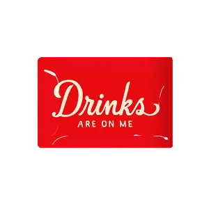 Ben's Garden Drinks Are On Me Plate Decoupage Glass Tray