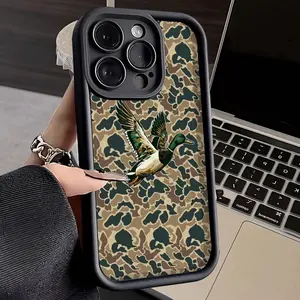 Case for iPhone 16 Pro Max 15 Plus 14 13 12 11 XS XR Camo Wildlife Anti-Scratch Shockproof Soft Silicone Protective Cover