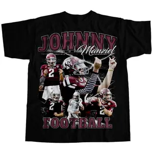 Vintage 90s Graphic Style Johnny Manziel T-shirt, Johnny Manziel Tee, Retro Johnny Manziel Shirt, Football Shirt, Sport T-shirt, Full Colors, Full Sizes Classic Cotton