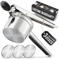 Silver with Black Handle