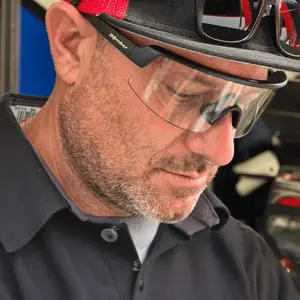 #BRP201  When the sunlight changes, the tint changes. The transition lenses on these photochromic sunglasses have a variable tint with particles that interact with the light as it hits the lens. The brighter the sun, the darker the tint. As the light dims